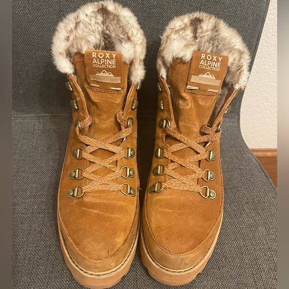 Roxy Winter Boots Chestnut Brown - Picture 3 of 10